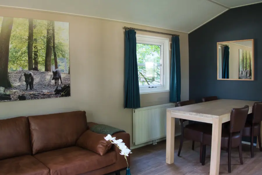 Camping De Haeghehorst-Ermelo- 4 pers.chalet-woonkamer1
